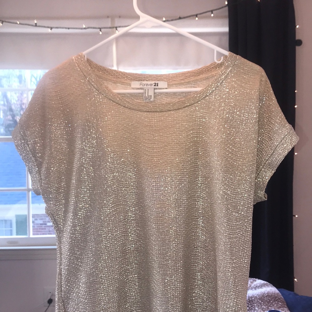 Forever 21 Gold metallic top